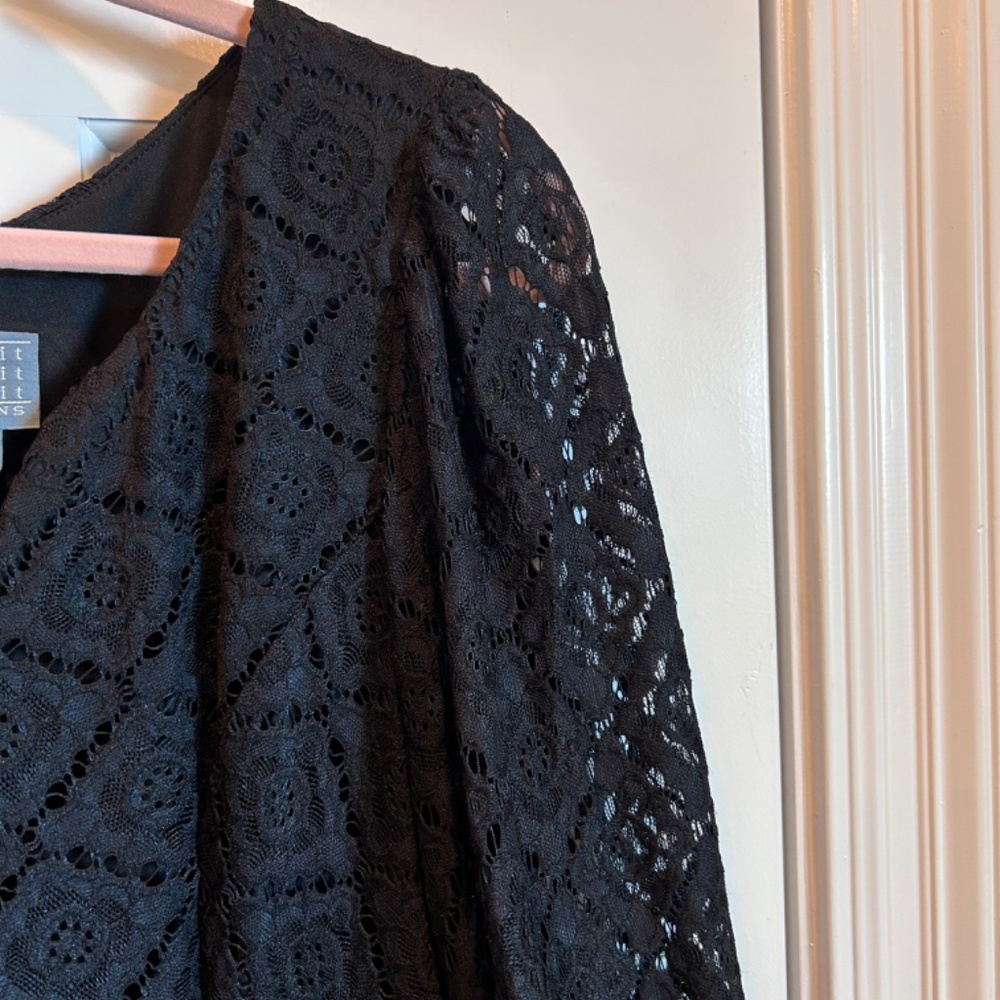 Black crochet Rabbit Rabbit Rabbit dress - Picture 3 of 7